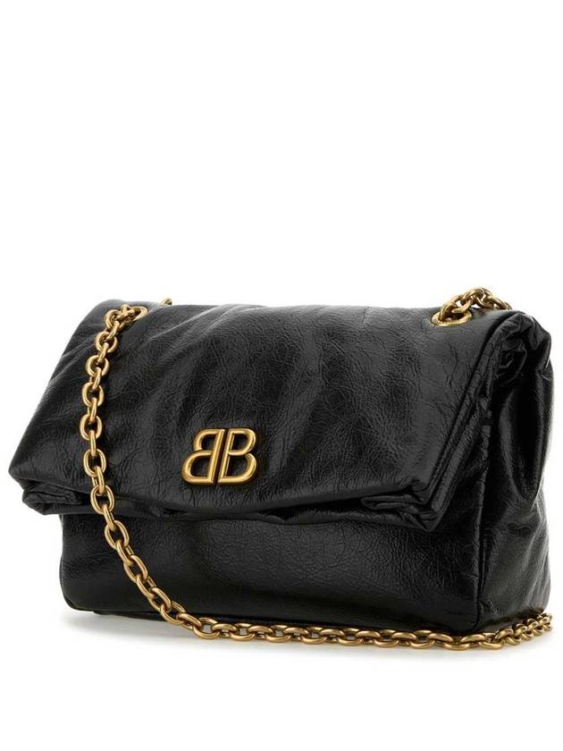 Monaco Small Chain Shoulder Bag Black - BALENCIAGA - BALAAN 3