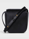 Triomphe Small Shiny Calfskin Cross Bag Black - CELINE - BALAAN 4