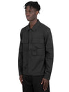 Gabardine Pockets Long Sleeve Shirt Black - CP COMPANY - BALAAN 3