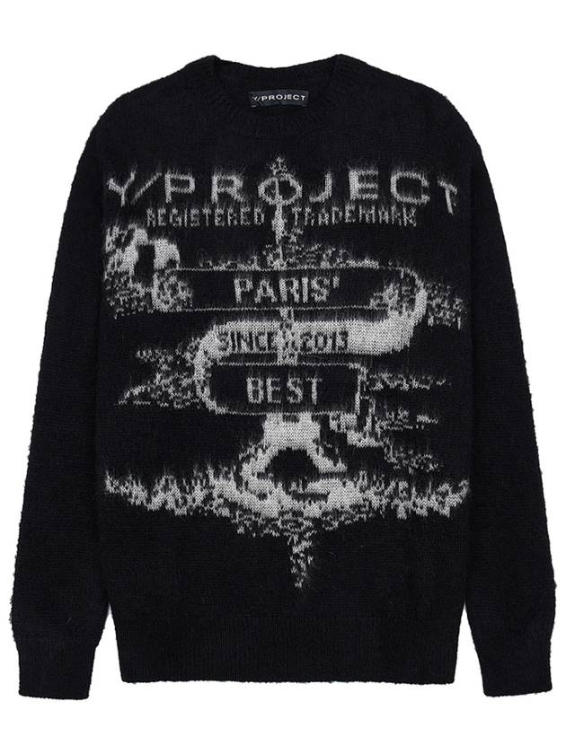 Y Project Men's Logo Sweater MPULL87S25 BLACK - Y/PROJECT - BALAAN 1