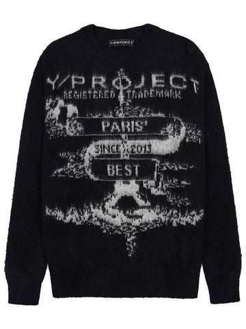 Y Project Men's Logo Sweater MPULL87S25 BLACK - Y/PROJECT - BALAAN 1