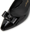 Vara Bowl Patton Leather Slingback Heels Black - SALVATORE FERRAGAMO - BALAAN 8