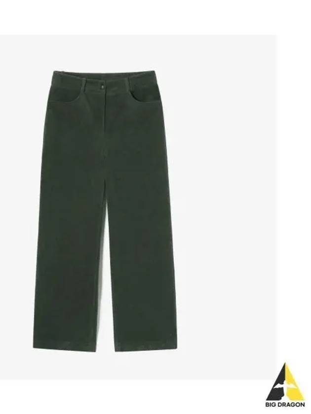 Women s semi wide corduroy pants khaki - LACOSTE - BALAAN 1