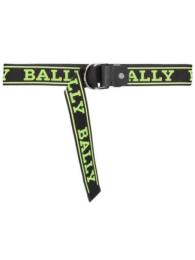 COPPER 40M Black Fluorescent Logo Belt 6229099 - BALLY - BALAAN 3