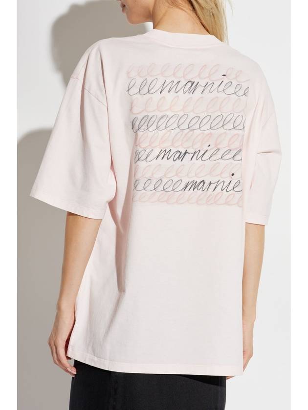 Marni ‘Oversize’ T-shirt, Women's, Pink - MARNI - BALAAN 4