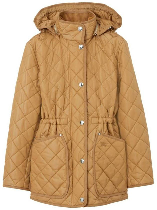 Diamond Quilted Nylon Jacket Archive Beige - BURBERRY - 1