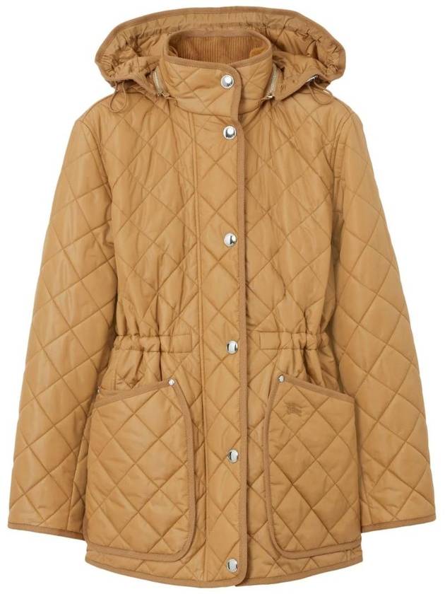 Diamond Quilted Nylon Jacket Archive Beige - BURBERRY - BALAAN 1