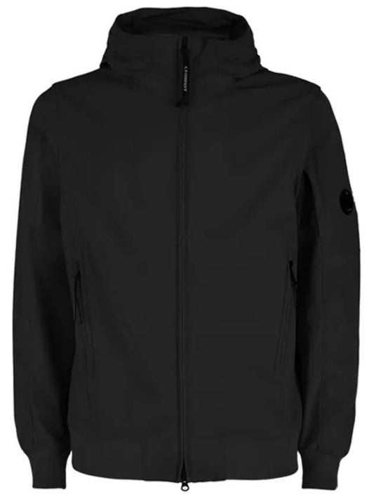 Men's Shell R Lens Patch Casual Hooded Jacket Black - CP COMPANY - BALAAN.