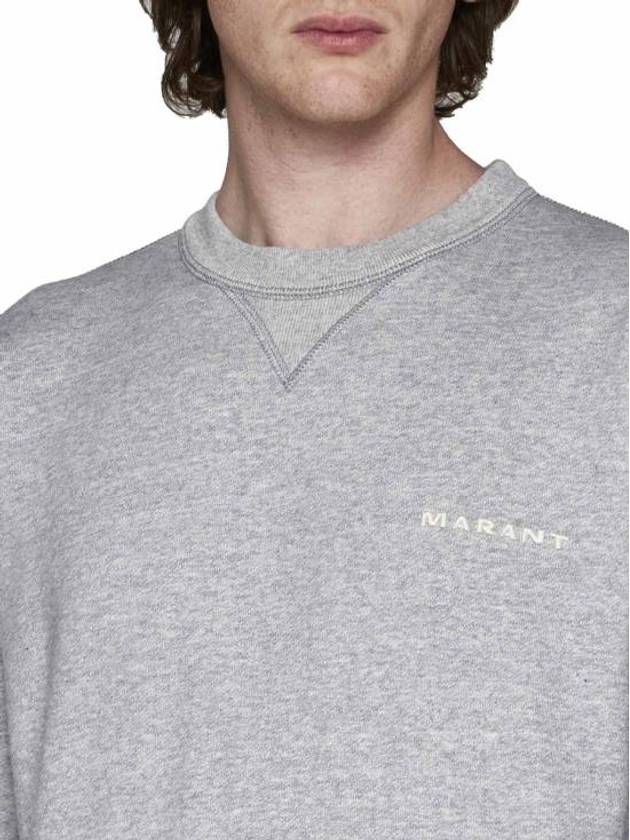 Mikis Embroidery Logo Sweatshirt Grey - ISABEL MARANT - BALAAN 5