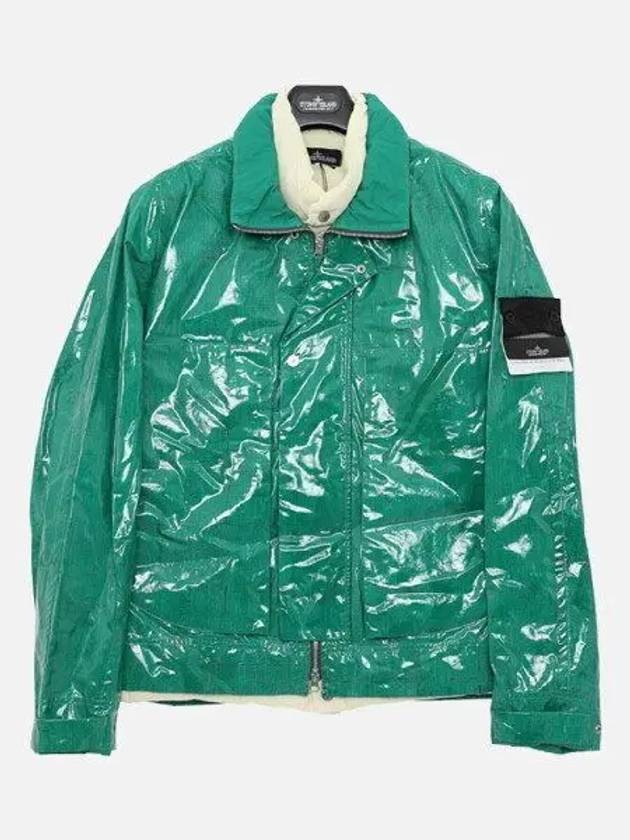 Shadow Glass Poplin Jacket Green - STONE ISLAND - BALAAN 2