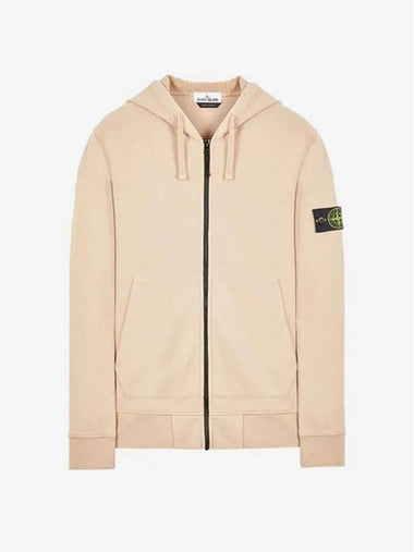 Garment Dying Wappen Men's Hooded Zip Up Rose 751564220 V0082 - STONE ISLAND - BALAAN 1