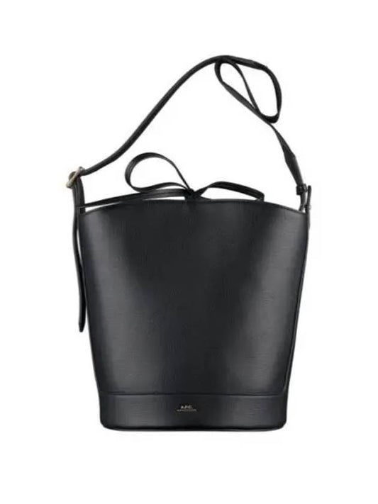 Ana Leather Shoulder Bag Black - A.P.C. - BALAAN 2