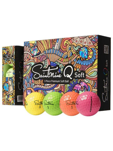 Qsoft 3-piece color mixed golf ball 1 dozen 12 tablets - SAINTNINE - BALAAN 1