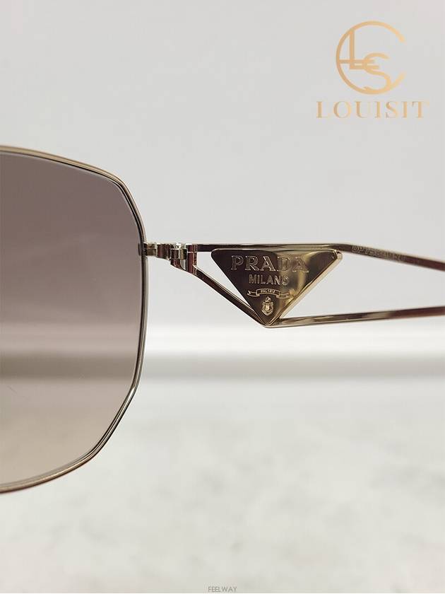 Used luxury goods Lewis It Gold metal gradient lens triangle sunglasses - PRADA - BALAAN 4