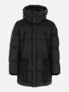 Logo Applique Nylon Puffer Coat Black - BURBERRY - BALAAN 4