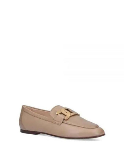 Kate Metal Logo Leather Loafers Beige - TOD'S - BALAAN 2