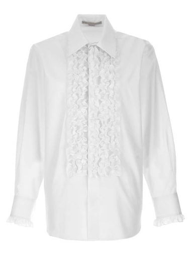 Women's Ruffle Detail Shirts White - STELLA MCCARTNEY - BALAAN 1