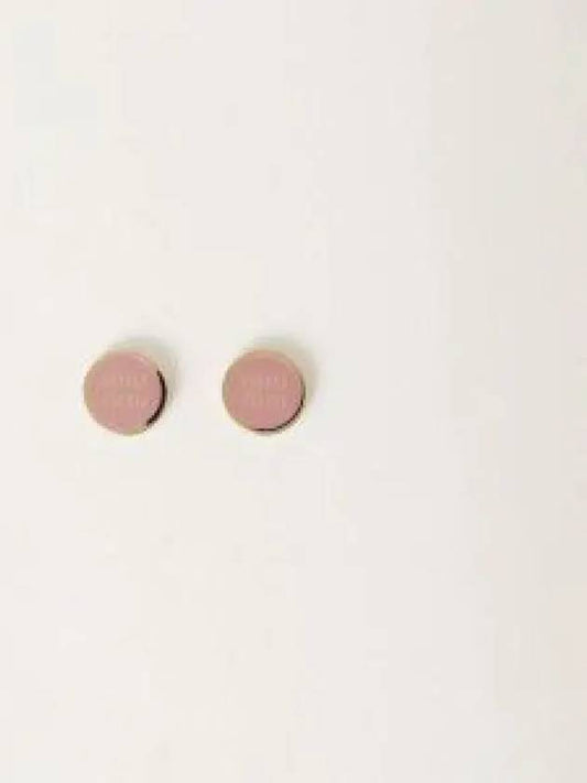 Enameled Metal Earrings Orchid Pink - MIU MIU - BALAAN 2