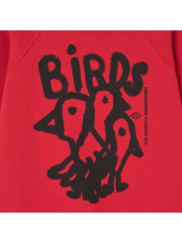 Kids Logo Bird Sweatshirt Red F24023 185FT - THE ANIMALS OBSERVATORY - BALAAN 4