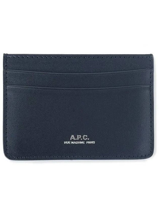 Andre Logo Card Wallet Black - A.P.C. - BALAAN.