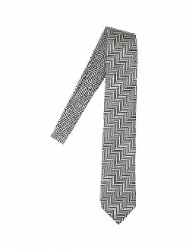 Pattern Silk Tie Grey - TOM FORD - BALAAN 2