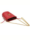 575163 Red matelass chevron gold plated GG Marmont mini bucket chain shoulder bag - GUCCI - BALAAN 4