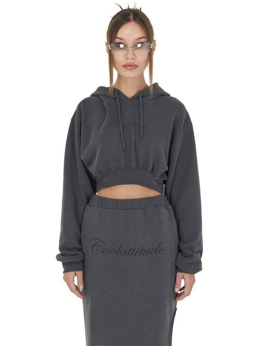 IHD001 4 Cool Attitude Crop Hood Charcoal - ITZAVIBE - BALAAN 2