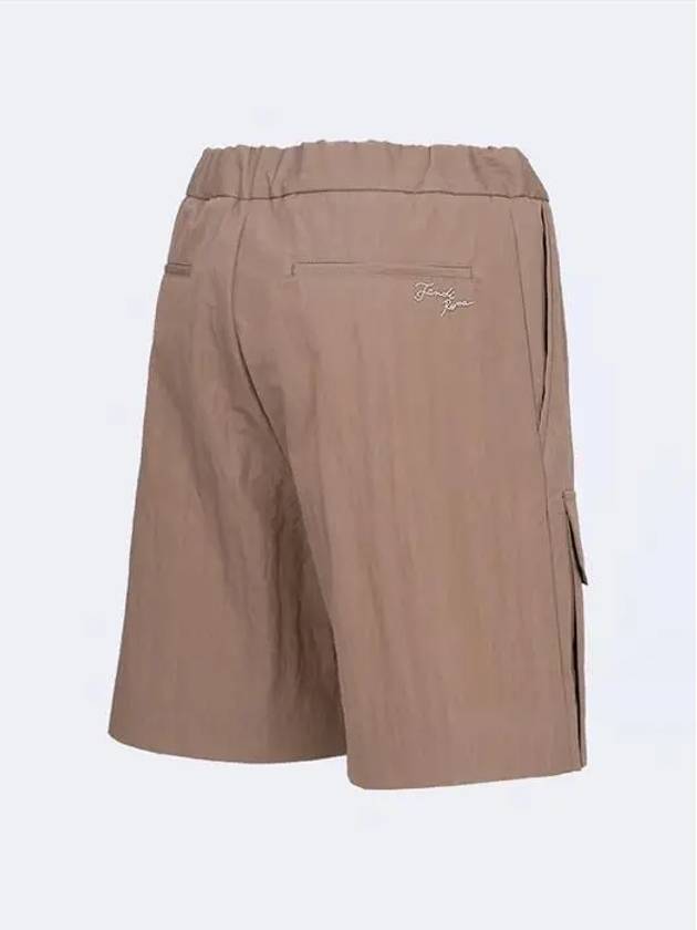 Cargo Bermuda Shorts Brown - FENDI - BALAAN.