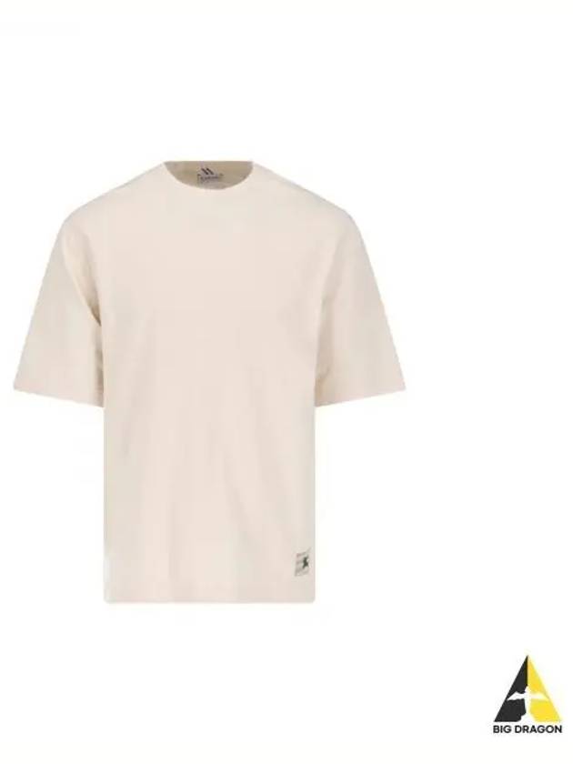 Cotton Short Sleeve T-Shirt Ivory - BURBERRY - BALAAN 2