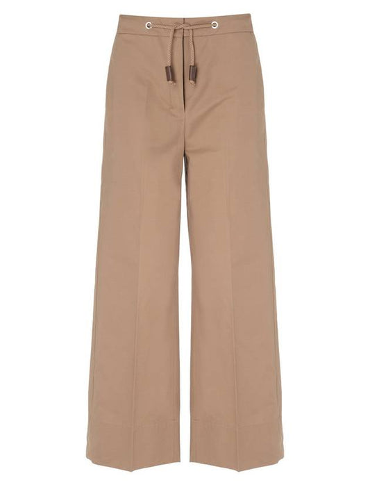 Ottavo Water Repellent Straight Pants Camel - S MAX MARA - BALAAN 1