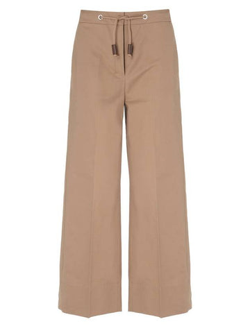 Ottavo Water Repellent Straight Pants Camel - S MAX MARA - BALAAN 1