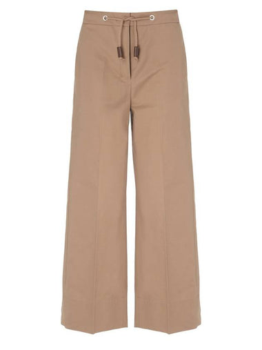 Ottavo Water Repellent Straight Pants Camel - S MAX MARA - BALAAN 1