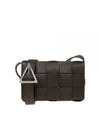 Cassette Intrecciato Small Leather Cross Bag Brown - BOTTEGA VENETA - BALAAN 2