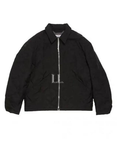 Back Logo Quilted Zip-Up Padding Black - ACNE STUDIOS - BALAAN 2