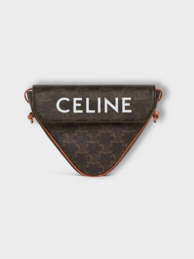 Triangle Crossbody Bag in Triomphe Canvas Tan - CELINE - BALAAN 2