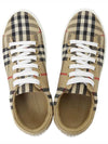 Vintage Check and Leather Sneakers Archive Beige - BURBERRY - BALAAN 3
