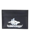 Logo Print Leather Card Wallet Black - BALENCIAGA - BALAAN 2