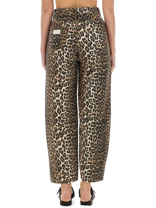 LEOPARD PRINT DENIM "STARY" JEANS - GANNI - BALAAN 3