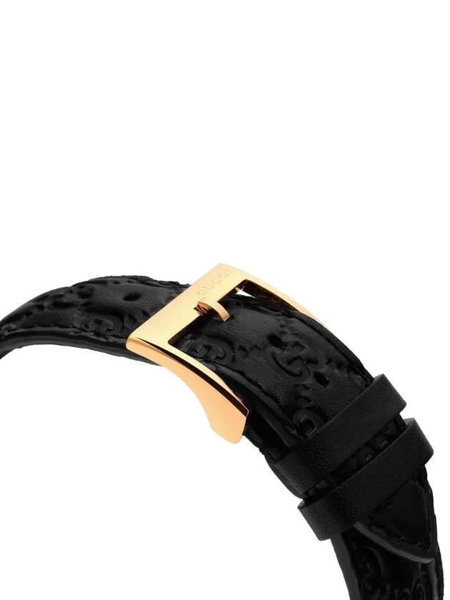 G Timeless Quartz Leather Watch Black - GUCCI - BALAAN 4