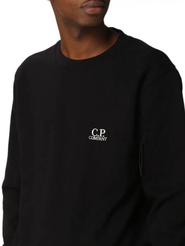 Diagonal Raised Sweatshirt Black - CP COMPANY - BALAAN 5