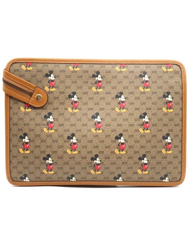 Women s Gucci 602552 Disney x Mini GG Supreme Canvas Mickey Mouse Clutch gt Pouch Gangbuk used luxury goods - GUCCI - BALAAN 5