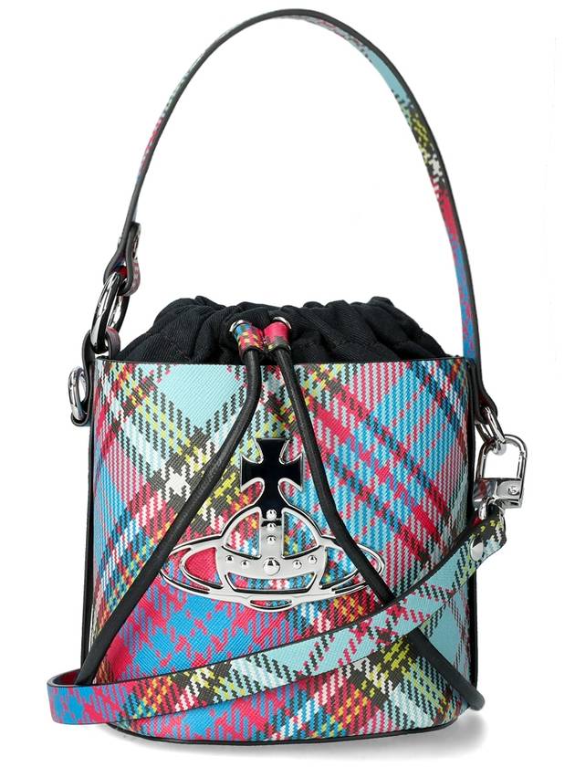 Daisy Drawstring Bucket Bag McCandy Tartan - VIVIENNE WESTWOOD - BALAAN.