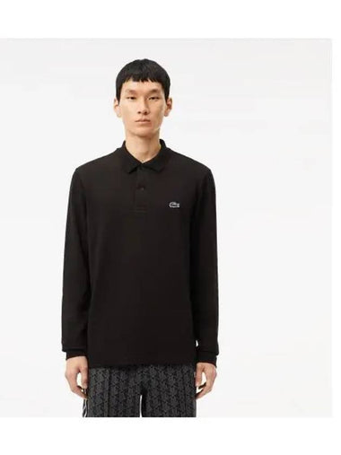 Men s Basic Long Sleeve Unisex Polo Black - LACOSTE - BALAAN 1