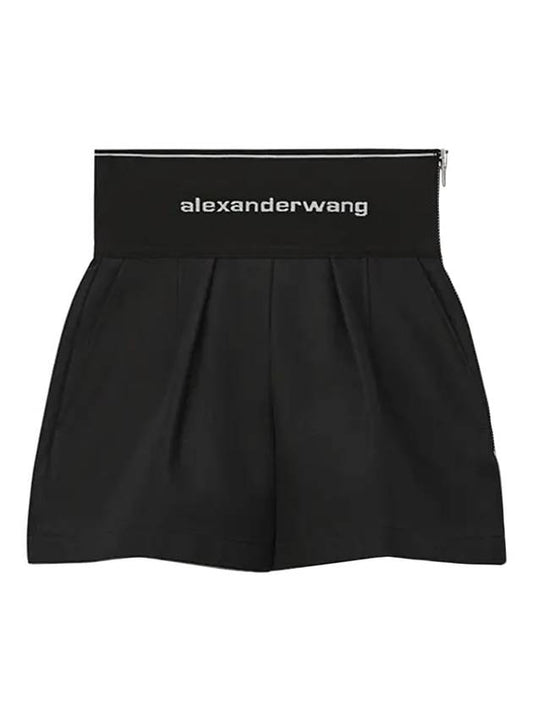 Safari Shorts in Cotton Tailoring Black - ALEXANDER WANG - BALAAN 1