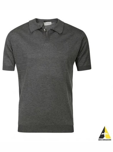 24 Noah Charcoal Short Sleeve Knit - JOHN SMEDLEY - BALAAN 1