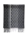 GG Wool Cashmere Muffler Grey - GUCCI - BALAAN 2