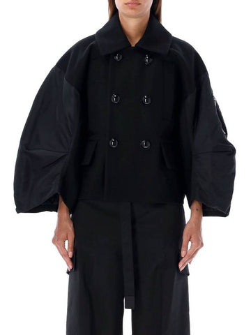 Sacai Baloon Sleeve Short Coat - SACAI - BALAAN 1