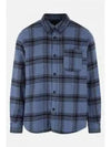 Trek Check Wool Overshirt Blue - A.P.C. - BALAAN 2