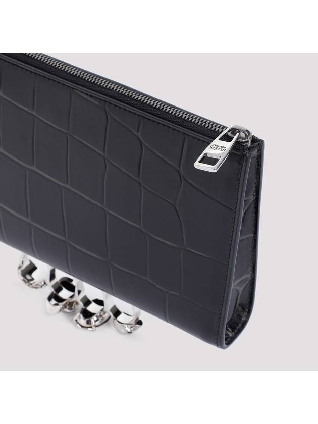 Knuckle 4 Ring Clutch Bag Black - ALEXANDER MCQUEEN - BALAAN 4