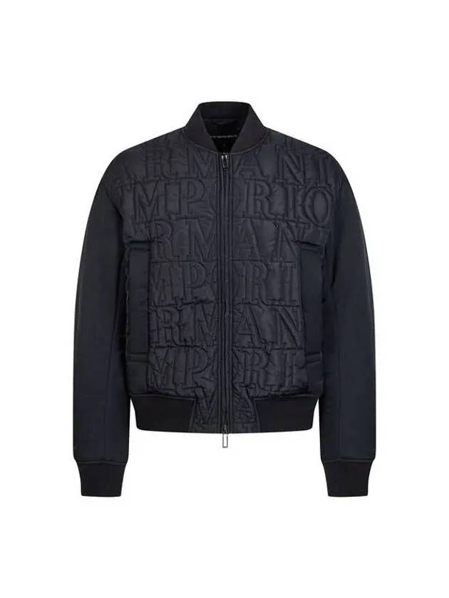 Men s Logo Quilted Padded Bomber Jacket Black 271372 - EMPORIO ARMANI - BALAAN 1